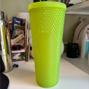 Starbucks Vibrant Green Textured Tumbler GLOW IN THE DARK